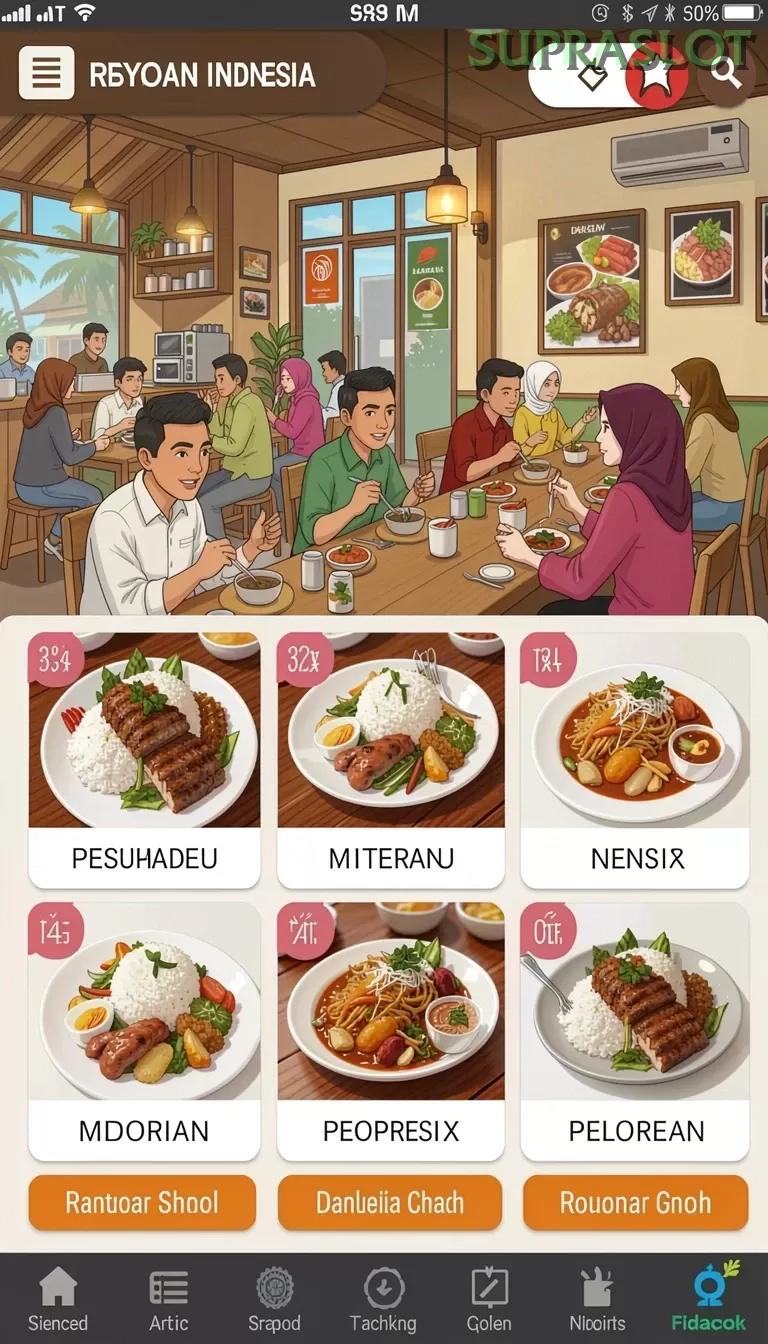 Cuplikan layar WAJAN4D — menu navigasi